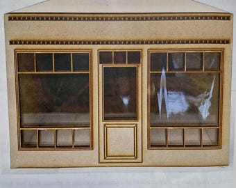 1:24 Scale Wooden Shop Room Box - Perspex Front DIY kit