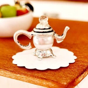 teapot,miniatureteapot,kitchenaccessories,dollhouseteapot,tinyteapot,miniatureaccessories,silverteapot,miniteapot,elegantstyle