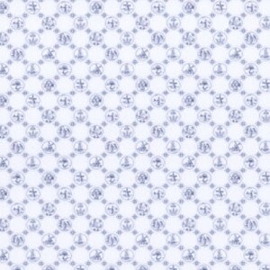 May include: A white background with a repeating pattern of blue circles containing various symbols. The symbols include crosses, crowns, anchors, and other geometric shapes.