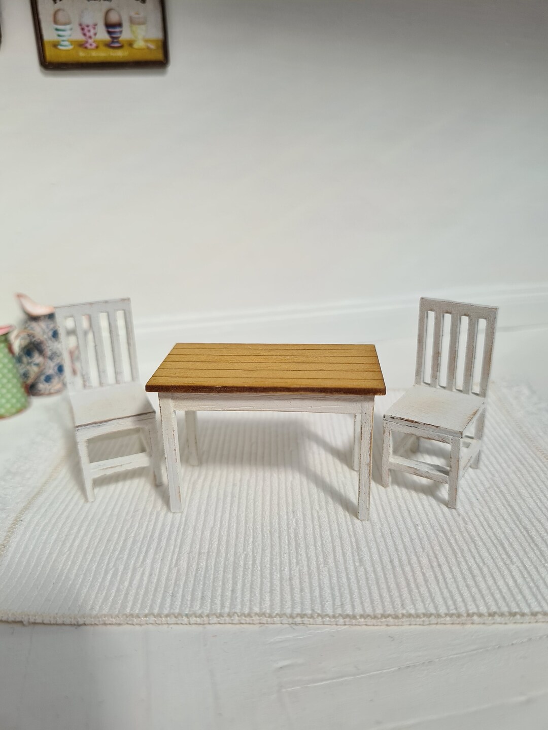 1:24 Scale,miniatures,dollhouse,table and Chairs,dining Set,roombox ...