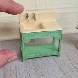 Dollhouse Miniatures, 1/24 scale,Dollhouse Miniatures, 1/24Doll scale, Miniature Furniture, Dollhouse Furniture, Kitchen Sink, Sink cabinet. image 2