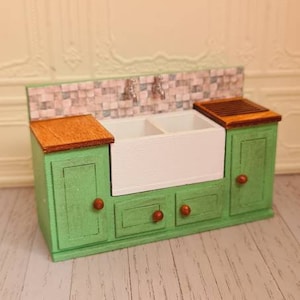 1:24 scale sink unit,Belfast style sink,country style sink,kitchen sink unit.