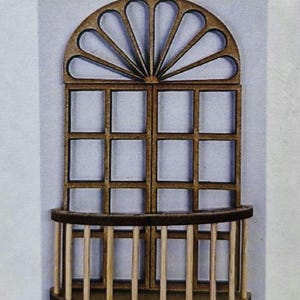 Book nook accessories,  Arched door and balcony kit, book nook kit accessory.