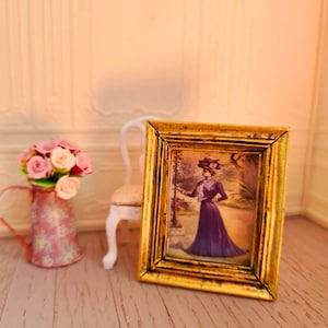 Miniaturas para casas de muñecas, escala, cuadros, pinturas, arte de pared, accesorios para casas de muñecas, marcos en miniatura, cuadros en miniatura, casas de muñecas