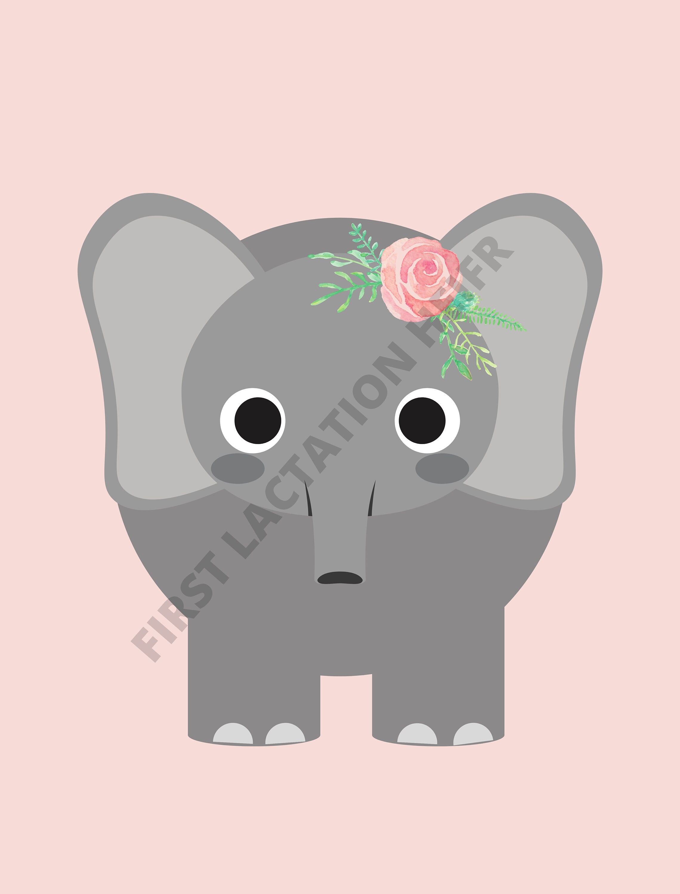 Baby Elephant Printable Elephant Nursery Art Digital - Etsy