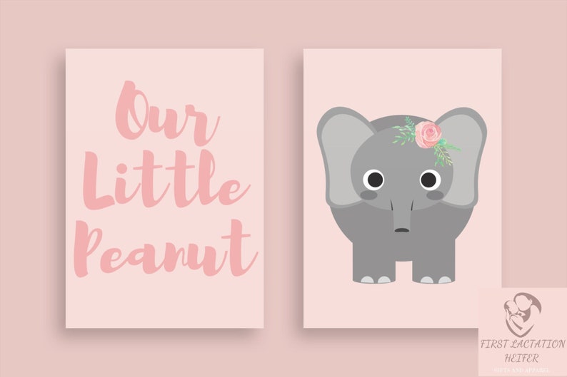 Baby Elephant Printable Elephant Nursery Art Digital - Etsy