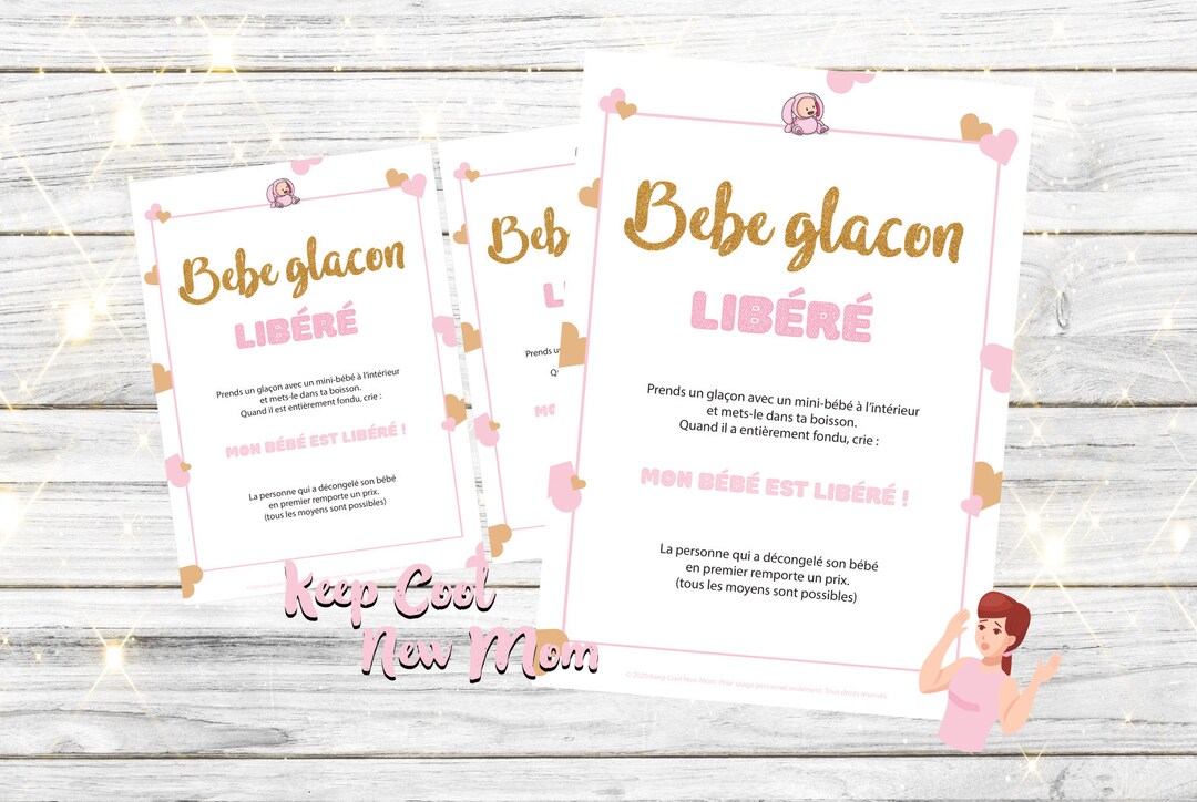 Baby Shower Game Printable Ice Cube Baby Game Released Girl Etsy