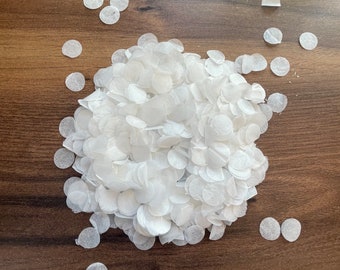 Biodegradable Confetti | White Confetti | 1 Litre | Confetti Circles