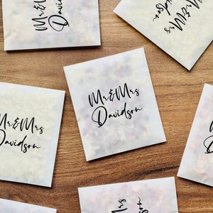 Biodegradable Personalised Confetti Packets | Real Flower Petal Wedding Confetti | Natural | Mr(s) & Mr(s) Bold Packets