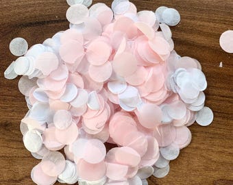 Biodegradable Confetti | Pink & White Confetti | 1 Litre | Confetti Circles