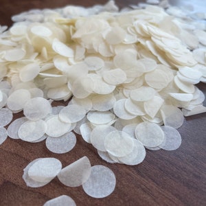 Confettis biodégradables Confettis blancs 1 litre Cercles de confettis image 8