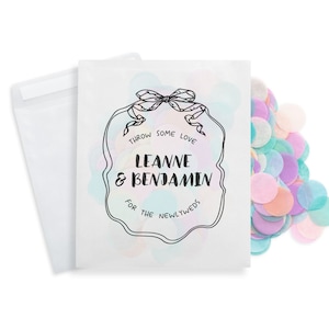 Wedding Confetti Bags - 100% Biodegradable Glassine Bags - Personalised Packets - Wedding Confetti, Petal Confetti, Confetti Packets