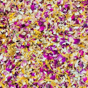 1 Litre Biodegradable Confetti | Real Flower Petal Wedding Confetti | Natural | 1 Litre | All Petal mix