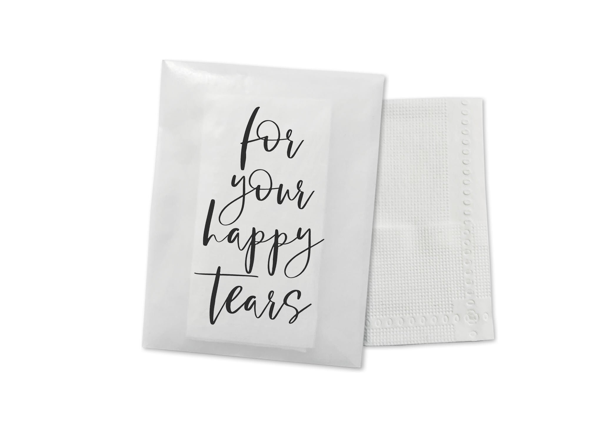 Wedding Happy Tears Tissue Packets Biodegradable Packs Favours Ceremony Couple 