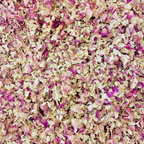 1 Litre Biodegradable Confetti | Real Flower Petal Wedding Confetti | Natural | 1 Litre | Pink Rose and Jasmine