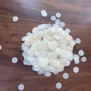 Biodegradable Confetti White Confetti 1 Litre Confetti Circles Ivory