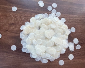 Biodegradable Confetti | Ivory Confetti | 1 Litre | Confetti Circles