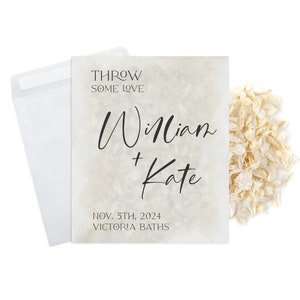 Wedding Confetti Bags - 100% Biodegradable Glassine Bags - Personalised Packets - Wedding Confetti, Petal Confetti, Confetti Packets