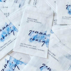 Biodegradable Personalised Confetti Packets | Real Flower Petal Wedding Confetti | Natural | Welcome Packets