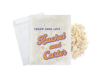 Wedding Confetti Bags - 100% Biodegradable Glassine Bags - Personalised Packets - Wedding Confetti, Petal Confetti, Confetti Packets