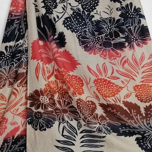 Vintage Blumen Wollschal, Indischer Großer Wollschal, Einzigartiger Multicolor Wollschal, Blumenmuster Wickelschal, Wolle Accessoires, Geschenk für Sie