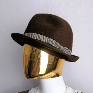 FAILSWORTH Felt Hat, 70s Wool Fedora Hat, Made In England Hat, Gentleman Dandy Hat, Brown Trilby Hat, Retro Mens Accessories, British Hats