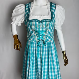 Sleeveless Dirndl Dress, Trachten Austrian Dress, Alpen Bavarian Dirndl, Traditional Oktoberfest Dirndl, German Tyrolean Folk Dress, Size L