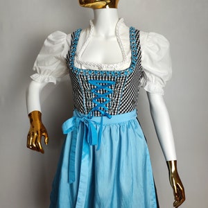 Sleeveless Dirndl Dress, Trachten Austrian Dress, Alpen Bavarian Dress, Traditional Oktoberfest Dress, German Tyrolean Folk Dress, Size S