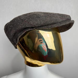 Tweed Flat Cap, Wool Newsboy Hat, Peaky Blinders Cap, Herringbone Paddy Cap, Mens Driving Cap, British Gatsby Cap, Traditional Country Cap