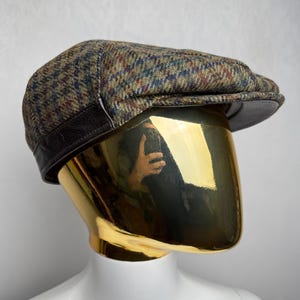 Tweed Flat Cap, Wool Newsboy Hat, Peaky Blinders Cap, Houndstooth Paddy Cap, Mens Driving Cap, British Gatsby Cap, Traditional Country Cap