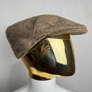 Tweed Flat Cap, Wool Newsboy Hat, Peaky Blinders Cap, Herringbone Paddy Cap, Mens Driving Cap, British Gatsby Cap, Traditional Country Cap