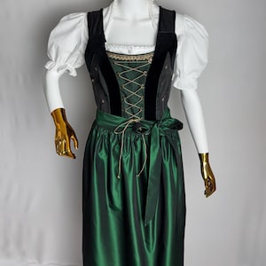 Sleeveless Floral Dirndl Dress, Trachten Austrian Dress, Alpen Bavarian Dirndl, Traditional Oktoberfest Dress, German Tyrolean Folk Dress, M