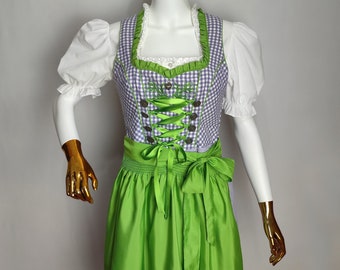 Sleeveless Dirndl Dress, Trachten Austrian Dress, Alpen Bavarian Dress, Traditional Oktoberfest Dress, German Tyrolean Folk Dress, Size M