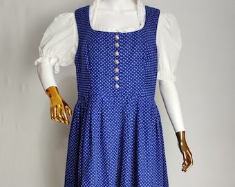 Sleeveless Dirndl Dress, Trachten Austrian Dress, Alpen Bavarian Dress, Traditional Oktoberfest Dress, German Tyrolean Folk Dress, Size XL