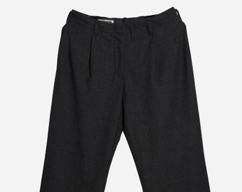 JIL SANDER Vintage Womens Wool Pants Tailored Wide Leg Suit