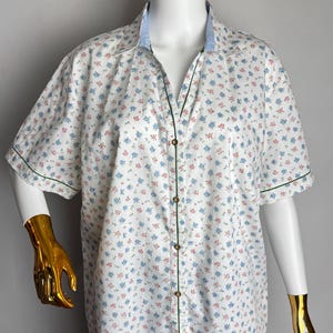 Österreichische Dirndl Bluse, Blumendruck Trachtenhemd, Oktoberfest Baumwolle Sommer Top, Tiroler Bluse, Bluse XXL