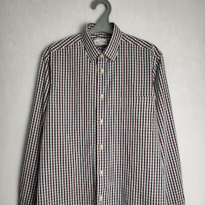 Camicia Trachten da uomo, Camicia tradizionale alpina, Camicia austriaca a maniche lunghe, Bottone Folk dell&#39;Oktoberfest, Camicia tedesca bavarese del Tirolo, Taglia M