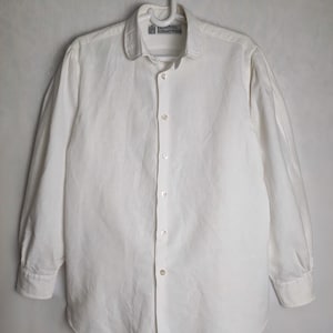 Camicia Trachten da uomo, Camicia bianca tradizionale alpina, Camicia austriaca a maniche lunghe, Abbottonatura folk dell&#39;Oktoberfest, Camicia tedesca bavarese del Tirolo, XL