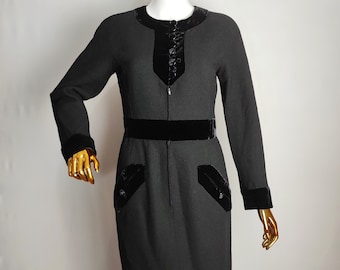 Vintage Valentino Black ニットロングケープマント