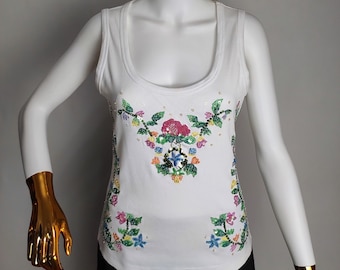 JOHN GALLIANO Vintage Tank Top, 2000s Teddy Bear Print Tee