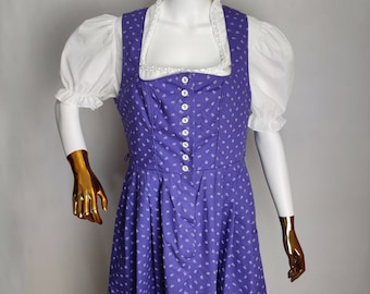 Sleeveless Dirndl Dress, Trachten Austrian Dress, Alpine Bavarian Dress, Traditional Oktoberfest Dress, German Tyrolean Folk Dress, Size L