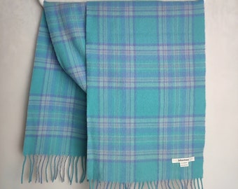 JOHNSTONS Sciarpa in lana d'agnello, Sciarpa lunga in lana scozzese scozzese, Sciarpa con silenziatore a quadri tartan, Calda sciarpa con frange invernali, Sciarpa con nappe unisex regalo