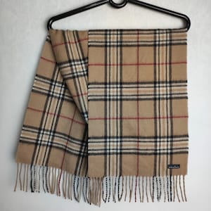 Vintage Wool Scarf, Tartan Plaid Long Scarf, Check Muffler Scarf, Virgin Wool Accessories, Warm Winter Fringe Scarf, Unisex Tassels Scarf