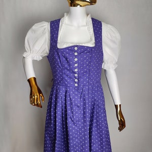 Sleeveless Dirndl Dress, Trachten Austrian Dress, Alpine Bavarian Dress, Traditional Oktoberfest Dress, German Tyrolean Folk Dress, Size L