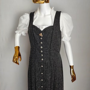 Sleeveless Dirndl Dress, Wool Blend Trachten Dress, Traditional Austrian Maxi Dress, Alpen Bavarian Oktoberfest Dress, Tyrol Folk Dress, L