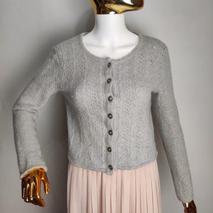 Austrian Wool Cardigan, Dirndl Folk Cardigan, Traditional Trachten Sweater, Oktoberfest Tyrol Cardigan, German Bavarian Alpine Knitwear, XS