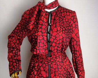 70s YVES SAINT LAURENT Silk Jacket, Authentic YSl Rive Gauche Blazer, Haute Couture Jacket, Designer Evening Blazer, Made In France, Size M