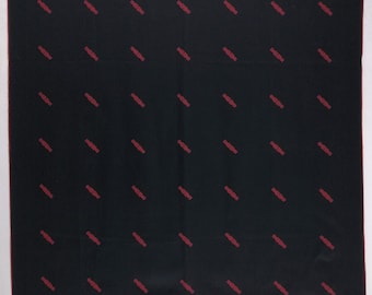 80s Silk Square Scarf, Damska Duża Chusta Na Głowę, Wzorzysty Czarny Foulard, Ręcznie Zwijany Jedwabny Szalik Na Szyję, Czyste Jedwabne Akcesoria, Prezent Dla Niej