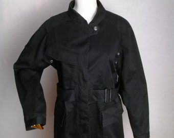 ISABEL MARANT Baumwolljacke, Y2K Französische Modedesignerjacke, Minimalistischer Trenchcoat mit schwarzem Gürtel, Etoile-Luxusoberbekleidung, Größe M