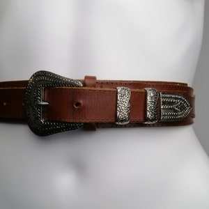 Dirndl Genuine Leather Belt, Austrian Oktoberfest Belt, Womens Brown Trachten Belt, German Bavarian Alpen Belt, Tyrol Folk Costume Belt